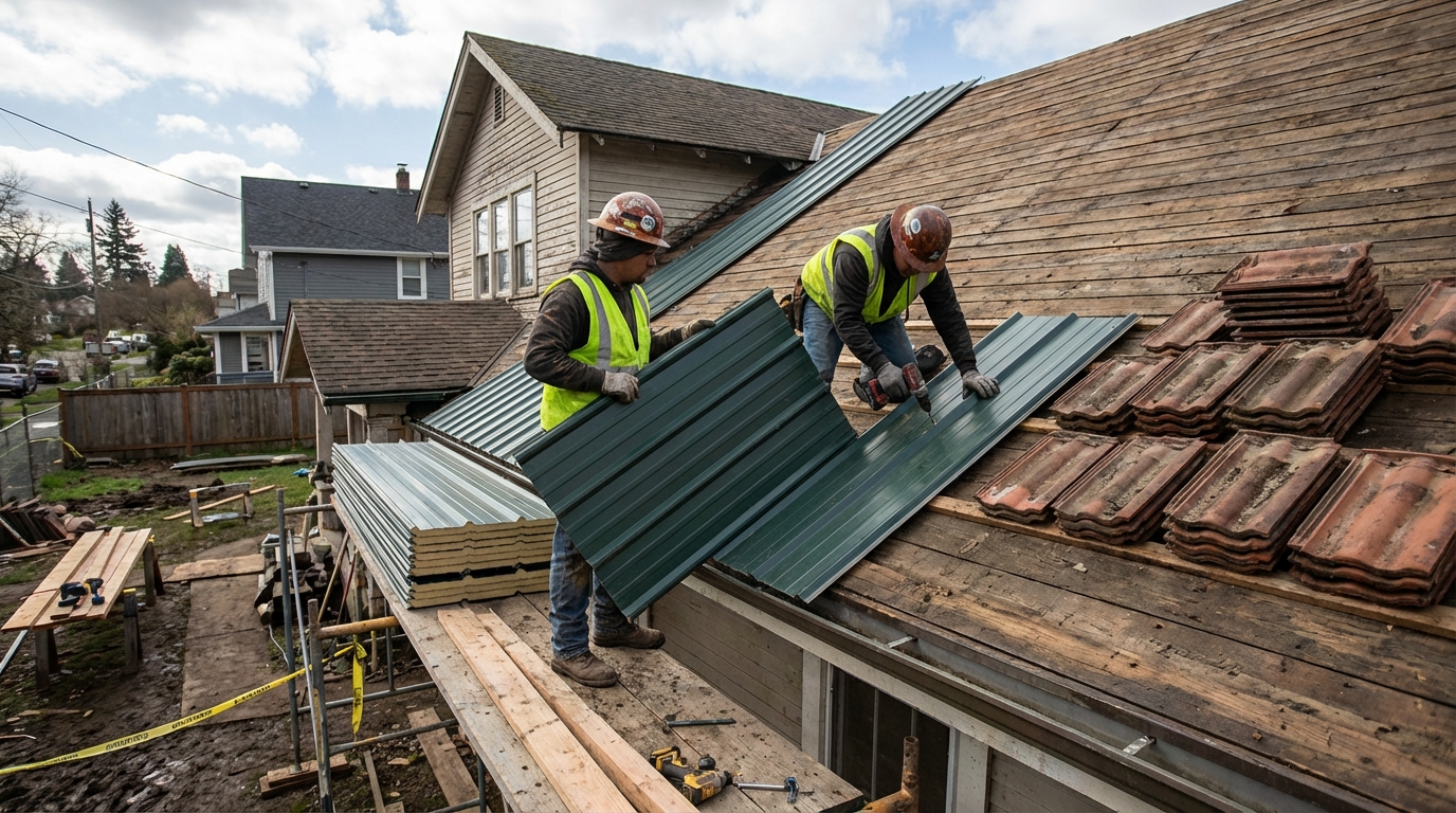 Telhados metalicos profissional em Albufeira - Solfermig